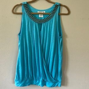 Como Turquoise Studded Top